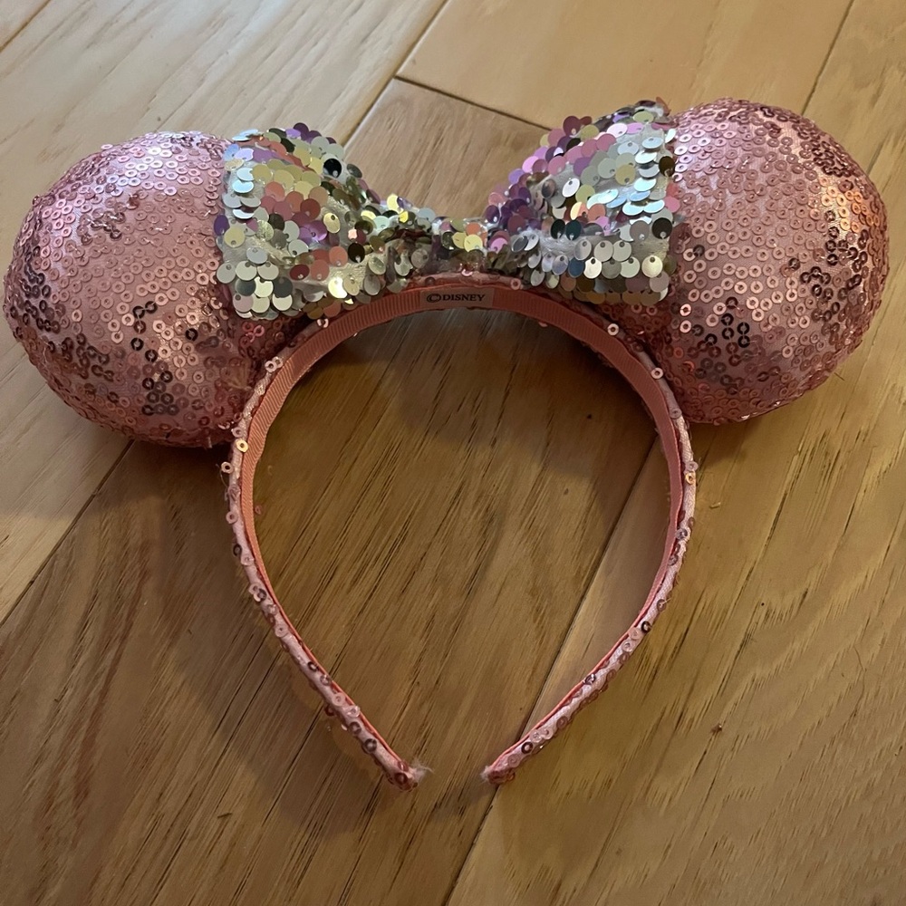 Disney | Original Minnie Mouse Ears
Pink Silver Sequin  Girls Women's Headband